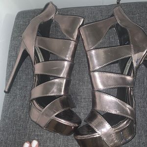 Metallic heels